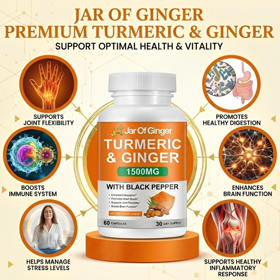 Turmeric Curcumin & Ginger Capsules (1,500mg)