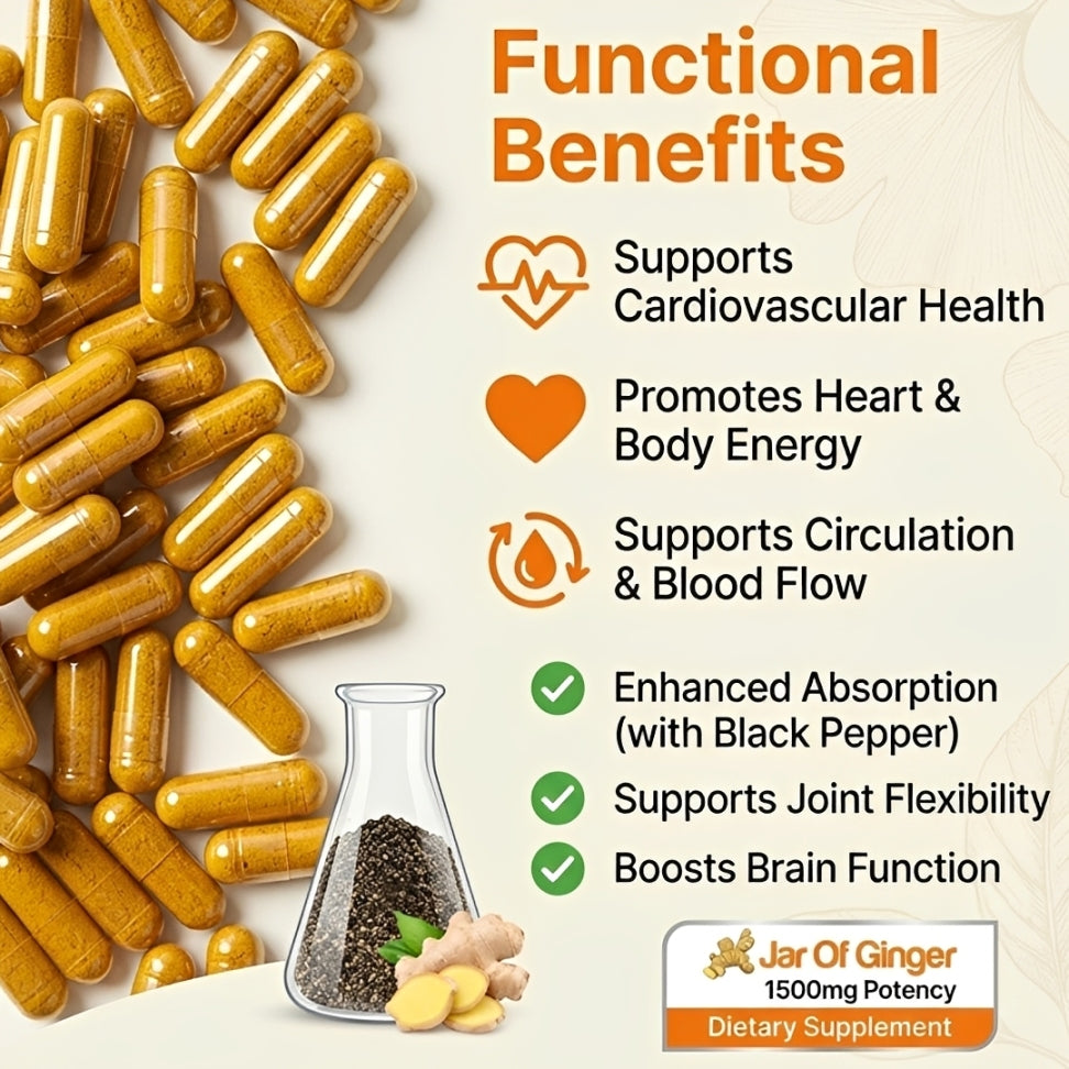 Turmeric Curcumin & Ginger Capsules (1,500mg)